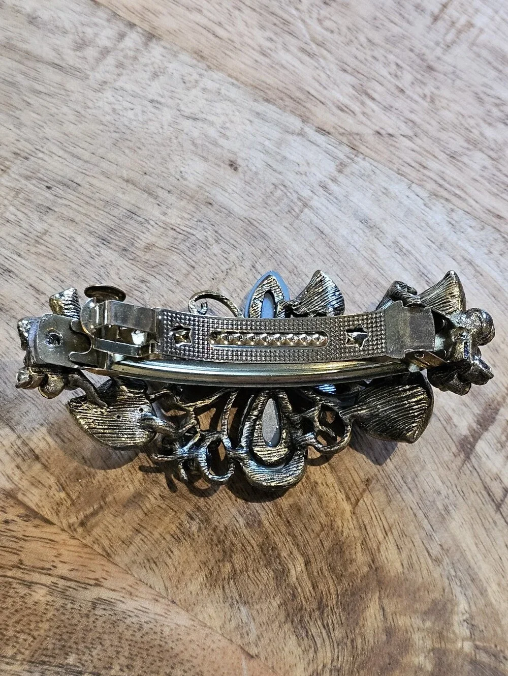 NWOT Antiqued Bronze Black & Gunmetal Crystal Butterfly Hair Clip/Barrette